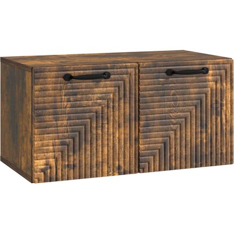 Mobile Porta TV da Muro Rovere Fumo 59,5 x 31 x 30 cm vidaXL