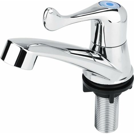 Robinet de lavabo, mitigeur de salle de bain à poignée unique, robinet d'évier, mitigeur à levier pour la maison, la salle de bain et l'évier (filetage G1/2) (1/5)