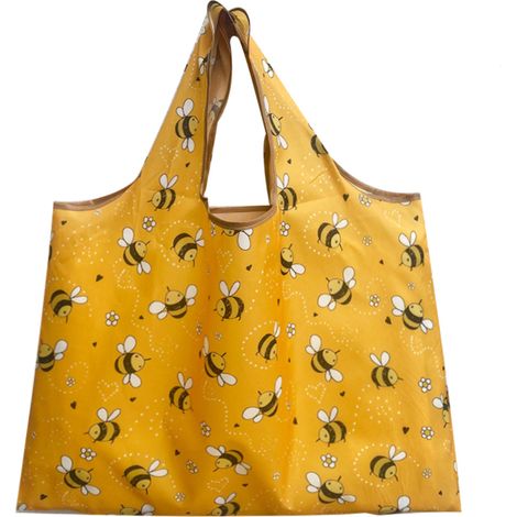 Sac De Courses Pliable - Tissu Oxford 600D - 58x40x26 Cm - Fond Renforcé Avec Poches Latérales - Imprimé HD - 1 Pièce