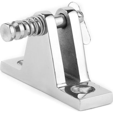 Charnière Bimini à 90° avec goupille rapide - Acier inoxydable - Pour pont supérieur de bateau - Résistance marine (1/4)