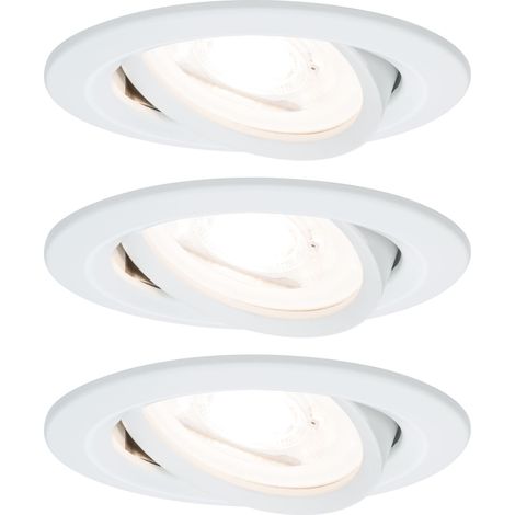 93467 Spot encastrable jeu de 3 LED GU10 19.5 W blanc mat X236102 (1/5)