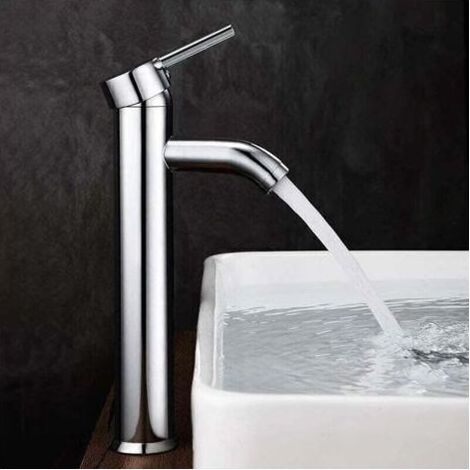 Robinet Lavabo,Salle Bain avec Haut Mitigeur Lavabo pour Lavabo ou Vasque de Salle Bain, Chaude et Froide Réglable de Mitigeur Lavabo.. (1/4)