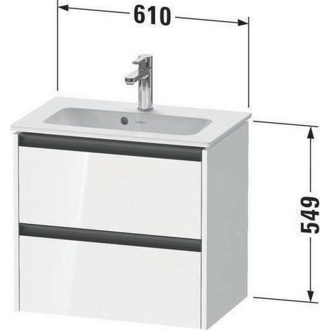 Duravit Ketho.2 Waschtischunterbau wandhängend, Compact, (1/4)
