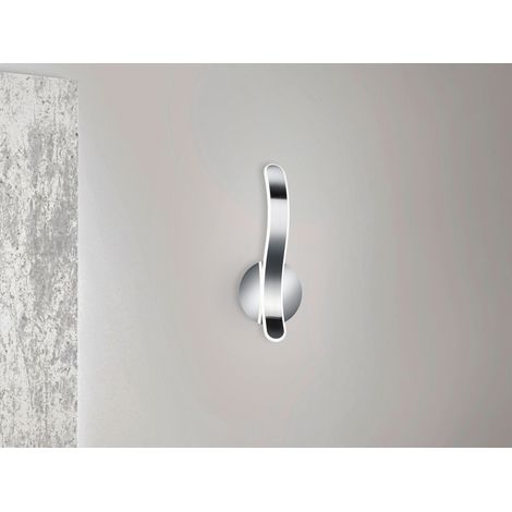 LED Wandleuchte PARMA Metall Chrom/Weiß 3 Stufen Dimmer, Höhe 39cm (1/5)