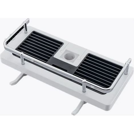 Panneau de douche non perforé - support de placement - réglable en hauteur - vidange rapide (1 pièce) (1/4)