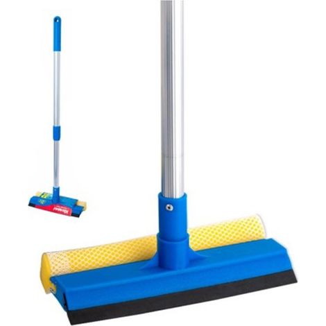 Teleskop-Fensterreiniger mit zwei Griffen GSB: 20 cm Kopf, 44–73 cm Reichweite