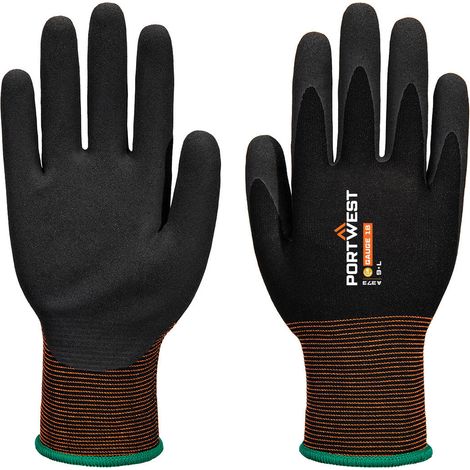 Guanto Gp Grip 18 Latex Sabbiato - Taglia S - Nero - Portwest