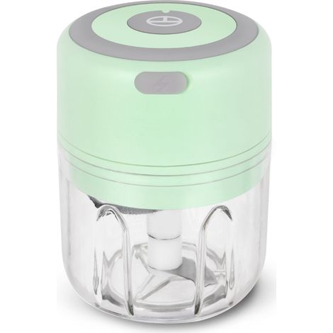 Mini Picadora MINKUROW, Picadora De Cebolla Eléctrica Duradera De 250 Ml De Capacidad Para Utensilios De Cocina (Verde) (1/5)