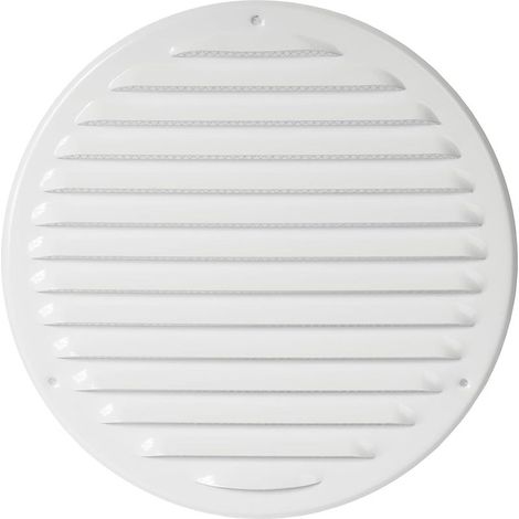 Grille de ventilation ronde blanche Ø 20 cm avec moustiquaire - couverture de ventilation pour usage intérieur et extérieur - applications de chauffage, de refroidissement et de ventilation (1/5)