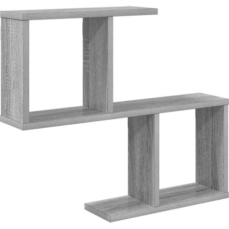 Wandregal Sonoma-Grau 60 x 12 x 50,5 cm Holzwerkstoff vidaXL (1/5)