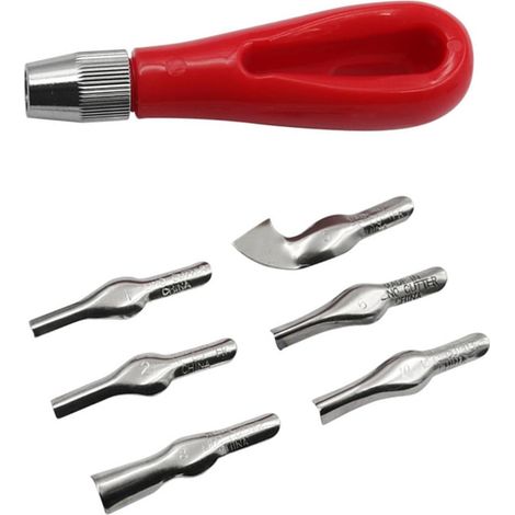 Linoleum Carving Set, Linocut Tool Set for Art, Craft, Printing, Punching (1/5)