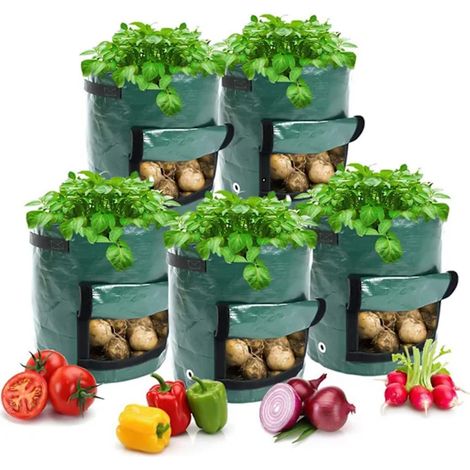Filiyano-Lot de 5 sacs de culture pour pommes de terre, tomates et arachides, 35 x 45 cm (1/5)