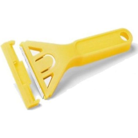 TRADE SHOP - Raschietto Multiuso + 5 Lame Trapezio Ricambio Per Muri Pavimenti Vetri -