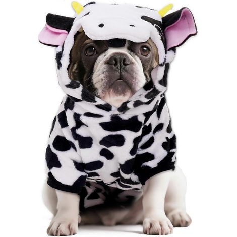 LDéguisements pour petits chiens et chats, sweats à capuche d'Halloween, manteaux d'hiver chauds pour chiots, pyjamas amusants pour les fêtes de Noël (1/5)