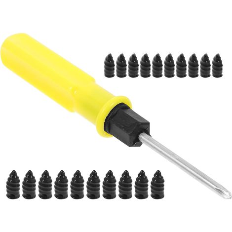 Kit de Réparation de Pneus Voiture Clous à Vis en Plastique et Tournevis Convivial, Solution Pratique pour Crevaison, 21 Pièces pour Roues et Pneus (1/5)