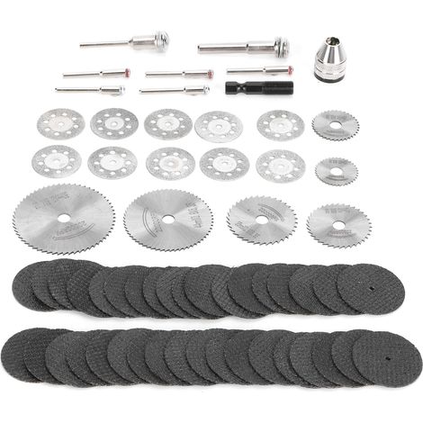 Lot de 60 pièces disques de coupe lames scie mandrin pour perceuse meuleuse stationnaire (1/5)