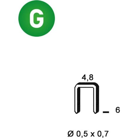 20 000 Agrafes Galvanisées U-06 - 4.8x6x0.5x0.7 mm - D-Work