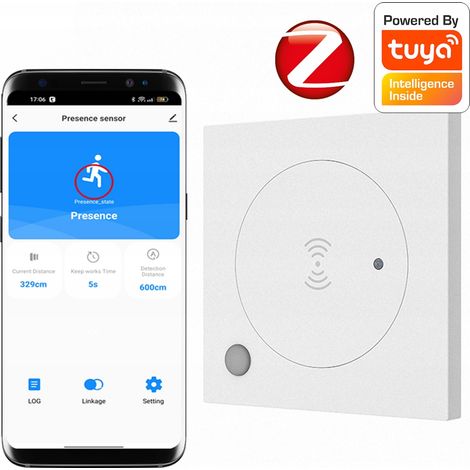 Sensor de microondas RTX ZigBee TUYA Smart 230V Sensor de presencia de pared (1/5)
