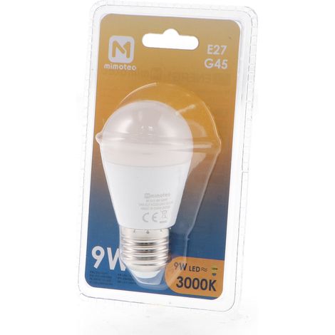 IluminaShop - Bombilla LED E27 G45 9W IP20  Blanco Frio 6500K (1/3)