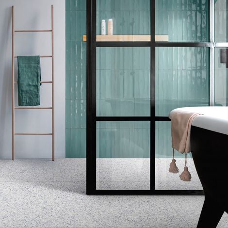 Carrelage Effet Terrazzo FRAMMENTO 60x60 cm Micro Azzuro (1/2)