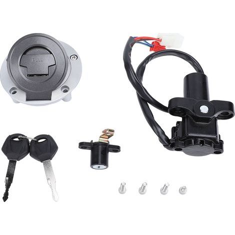 Interrupteur d'allumage bouchon de gaz verrouillage du siège casque jeu de clés robuste Installation facile pour MT03 YZF XJ6 FJ09 FZ09 FZ07 FJ13 FZ8 FZ6 FZ6R FZ1 FZ10 (1/5)
