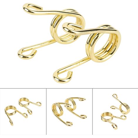 Satz mit 2 verchromten 3,5"-Solositzfedern in Gold/Silber für Chopper- und Bobber-Motorräder (1/5)