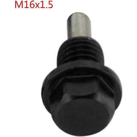 CNC-gefräste magnetische Ablassschraube aus Edelstahl M12x1,5 mm, Kurbelgehäuseschraube mit Unterlegscheibe - M161,5, schwarz, geeignet für Motor und Getriebe.