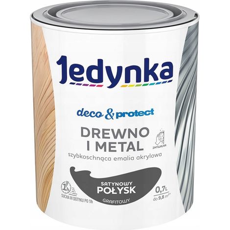 Vernice acrilica per legno, per mobili Jedynka 0,7 l grafite satinata 1 pz. (1/2)