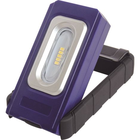 Drakkar Equipement – Lampe torche rechargeable 2384 – 5 LED – IP54 – 220 Lm – Crochet pivotant 360° – Autonomie 4h – Chargeur AC/DC et USB inclus