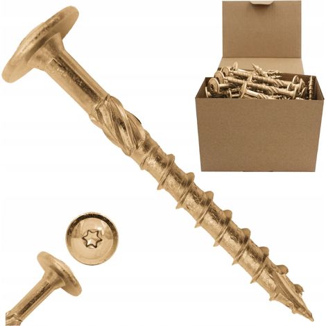 Vis à bois 6x70 - Tête plate Torx - 200 pièces - Résistantes et durables - Idéales pour vos projets (1/5)