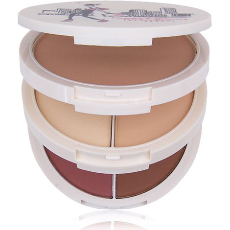 Palette de fards à joues 5 couleurs, poudre pigmentée mate et scintillante, maquillage visage. (1/5)