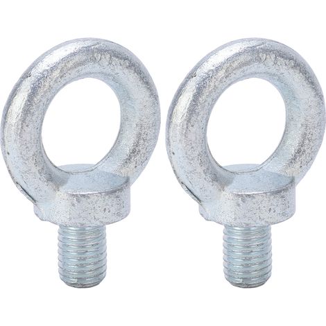 2PCS Boulons à œil galvanisés en acier carbone, vis à filetage profond M18, anneau de levage à épaulement (1/5)
