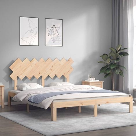 vidaXL Cadre de lit sans matelas 160x200 cm bois massif de pin (1/5)