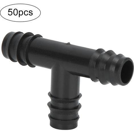 Raccord de tuyau pivotant en PP, accessoires pour système d'arrosage de jardin, 16 mm, 50 pièces, 3 voies (1/5)