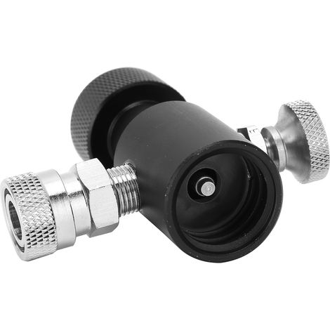 Ortviai Adaptateur de Recharge CO2 pour Sodastream – Raccord Rapide Femelle 8 mm, Valve de Détente ASA, Aluminium Noir (1/4)