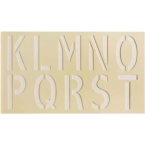 POCHOIR SOPPEC LETTRE K À T EN PVC 1MM D'ÉPAISSEUR RÉUTILISABLE -451724