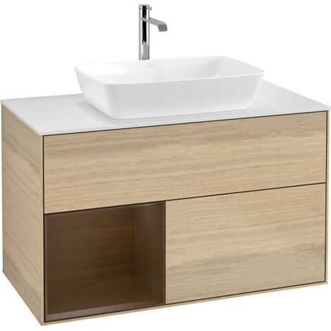 Villeroy & Boch F771GNPC Armoire sous lavabo Finion F77 (1/2)