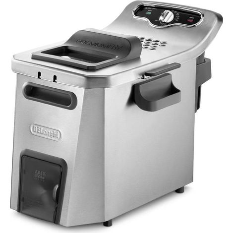 Delonghi – Friteuse électrique semi-professionnelle 5L – Cuve inox amovible – Panier 1.5kg – Thermostat réglable – Système Easy Clean