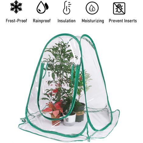 Mini couverture pour plantes à effet de serre, protection d'arrière-cour en PVC, pour la culture des fleurs, le jardinage, l'abri contre la pluie, les tentes contre le gel, les plantes d'extéri