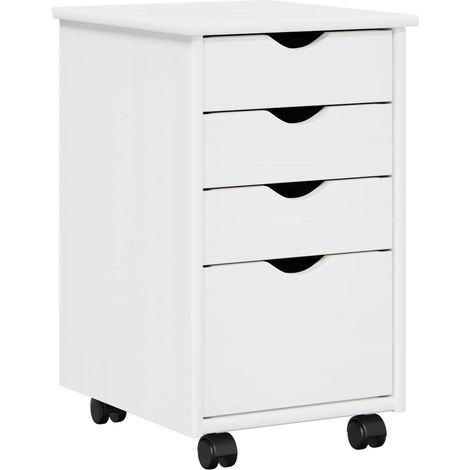 Gabinete rodante con rueda 34 x 39 x 56 cm Pino macizo vidaXL