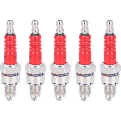 Durable, lightweight, strong electrode spark plug, 5 pieces, for 50CC GY6 125CC scooter (1/5)