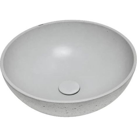 Lavabo à poser SAT Cemento 42x42 cm gris sans trop-plein (CEM4242TS)