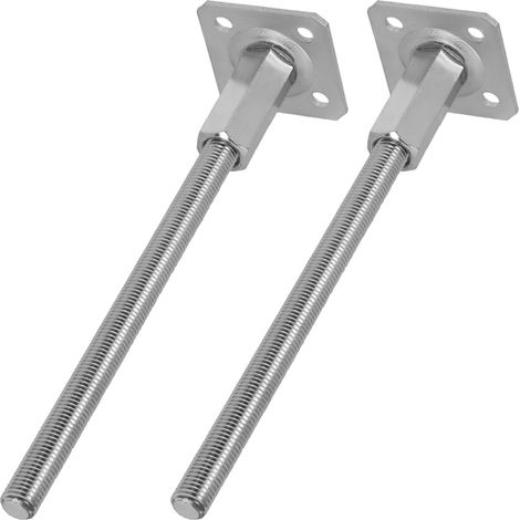 KOTARBAU® Ancoraggio verticale regolabile in acciaio per pali di gazebo, tettoie e recinzioni, 80 x 330 mm, set da 2 pezzi