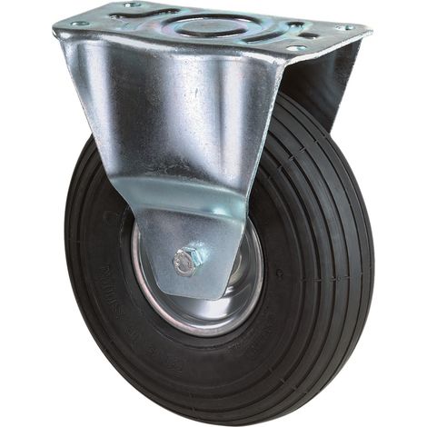 Ruota d'aria D.200mm Trgf.75kg Carrello con piastra Profilo scanalato