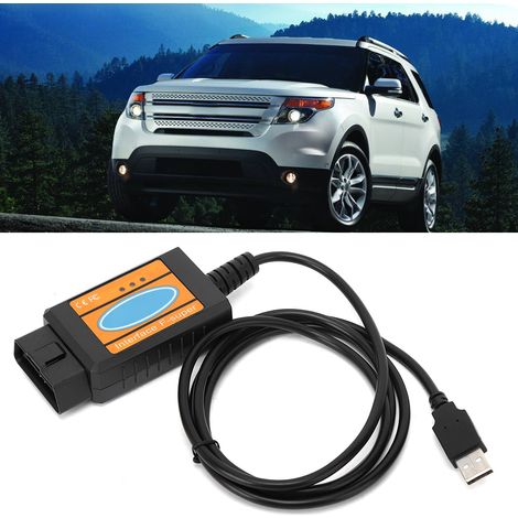 Outil de diagnostic automobile USB, scanner de voiture, lecteur de codes d'erreur, câble compatible Ford (1/5)