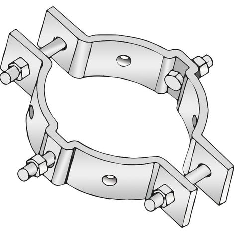 Kit 2 demi-colliers pour poteau bois CNV 60 180 MICHAUD BR072 (1/2)