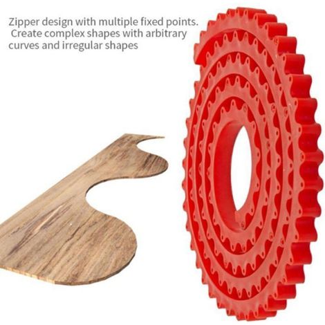 Profilé flexible pour bois - - Gabarit de courbe réglable - Longueur 1 m - Design de chaîne de guidage (1/4)