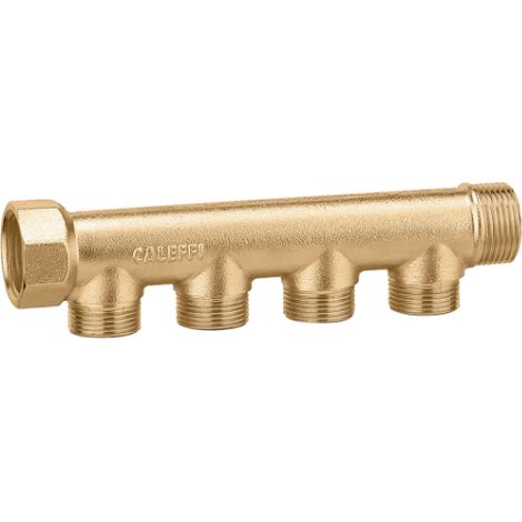Einfacher, modularer Verteiler 3/4" 4 Abgänge Caleffi 349240 4