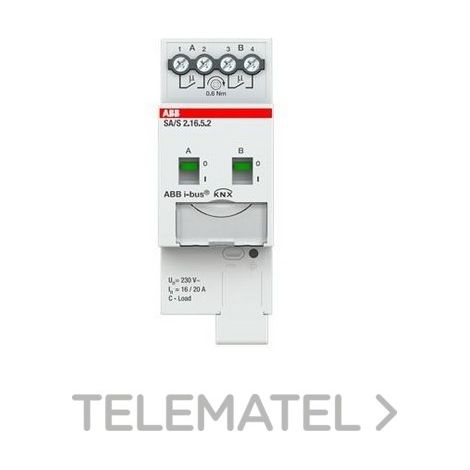 Busch-Jaeger Actuador de conmutación, 2 veces, 16 A, carga C, REG (SA/S2.16.5.2), 2CDG110265R0011