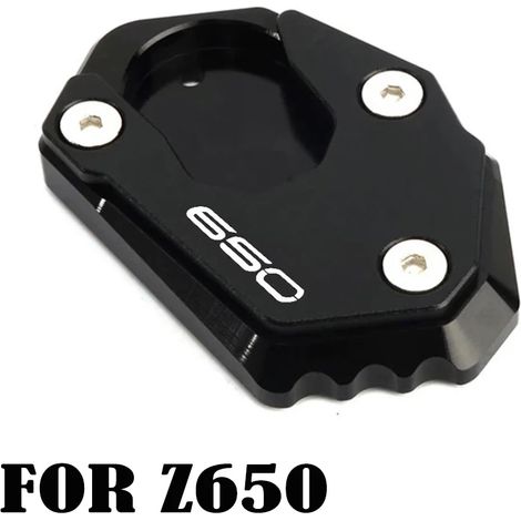 (Noir-650) Compatible pour Kawasaki Z900 Z650 Z800 Z900RS 2016-2024 Moto CNC Béquille Agrandisseur de pied Support latéral Extension Pad Z 900 rs 800 650 maxpower (1/4)